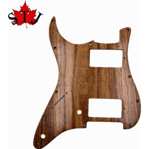 Hand-made solid wood left hand scholartree wood Strat HH Guitar Pickguard