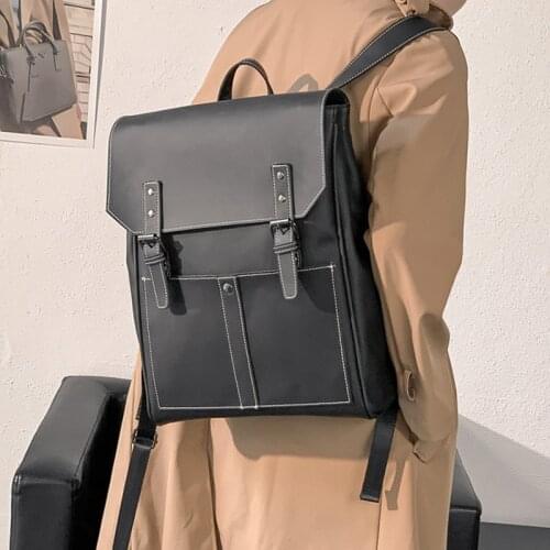 Retro Fashion Men Women Backpack Top Quality Crazy Horse Leather Laptop Daypack Student School Backbag Travel Backpack Trendy