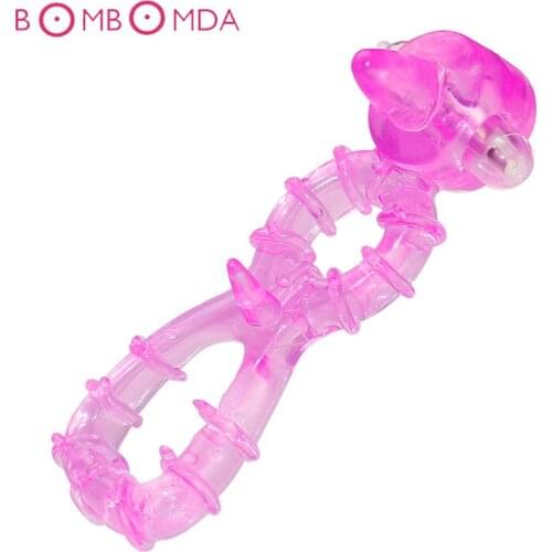 Sex Toys Male Scrotum Binding Bondage Cock Ring Vibrator Penis Massage Silicone Penis Ring Erotic Toys For Men Delay Ejaculation