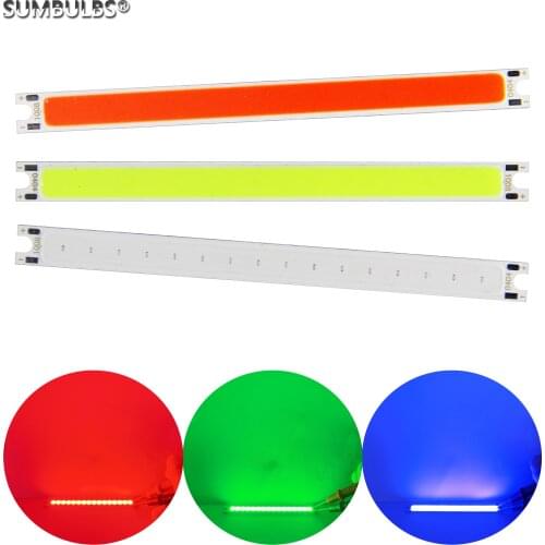 SUMBULBS 12V 5W LED Light Red Green Blue Warm Cold White DC12V COB LED Lamp 10cm Bar Lights Strip DIY Lighting Bulb 100mm