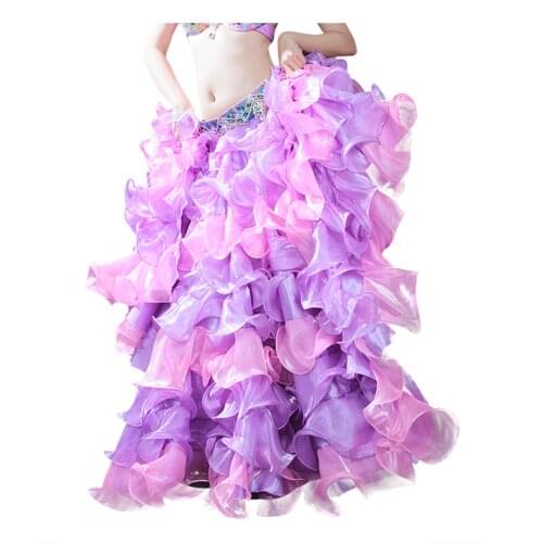 Flamenco Skirt performance belly dance skirt sexy belly dance costume women split fluffy tutu skirt for women Carnival Outfits