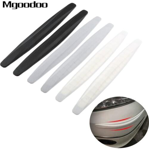 2Pcs Rubber Car Bumper Protector Guard Corner Strip Sticker Crash Bar Trim Door Guards Protection Lip Deflector Anti-collision