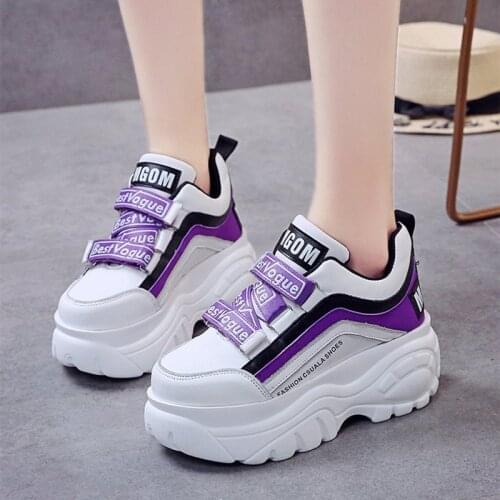 Women chunky Sneakers women 2020 fashion platform sneakers summer outdoor wedge heel dad shoes women vulcanized shoes