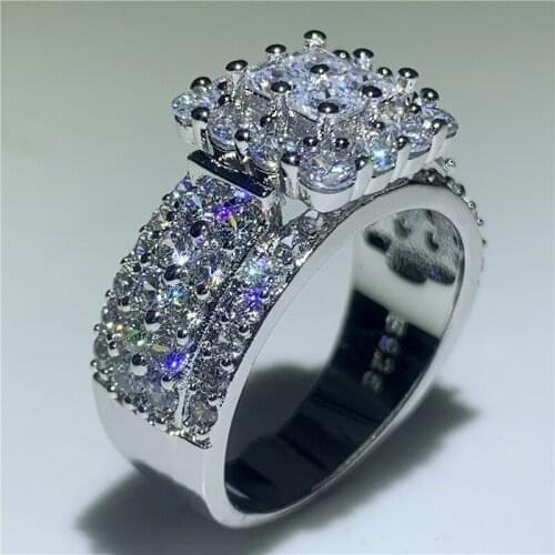 Good Promise ring 925 Sterling silver Full Princess cut 5A cz Engagement Wedding Band Rings for women Bridal Finger Jewelry