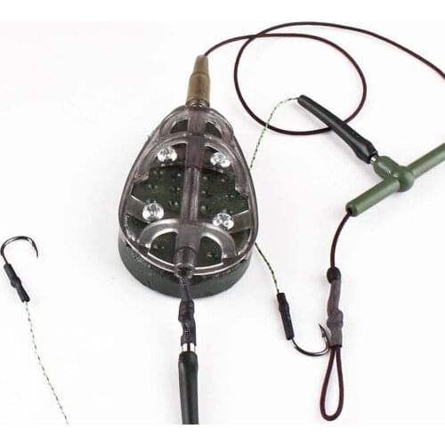 1 PC Fishing Group 30-100g Black Feeder Bait High Carbon Steel Stainless Hooks 8# Lure PE Speckle Fish Line High Quality