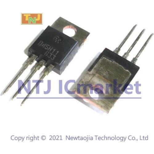 10 PCS D45H11G TO-220 D45H11 Complementary Silicon Power Transistors