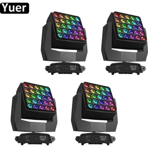 4Pcs/Lot DJ Disco Zoom Light 25x40W LED RGBW 4IN1 Moving Head Light Big Eyes DMX512 Party Bar Club Music Stage Lighting Effect