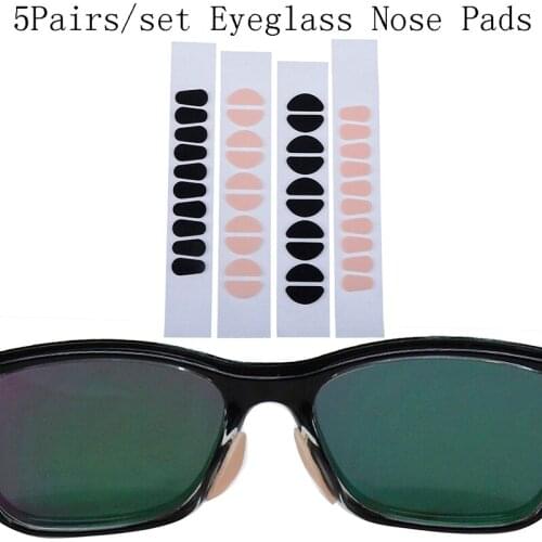 5Pairs Comfortable Anti-Slip Soft Self Adhesive Foam Eyeglasses Sunglasses Eyewear Access Foam Nose Pads Eyeglass Nose Pads