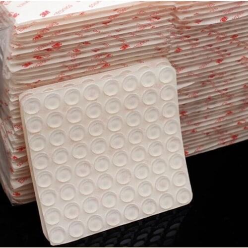 64PCS Clear Silicone Rubber Feet Bumpons Round Self Adhesive Anti Slip Circle