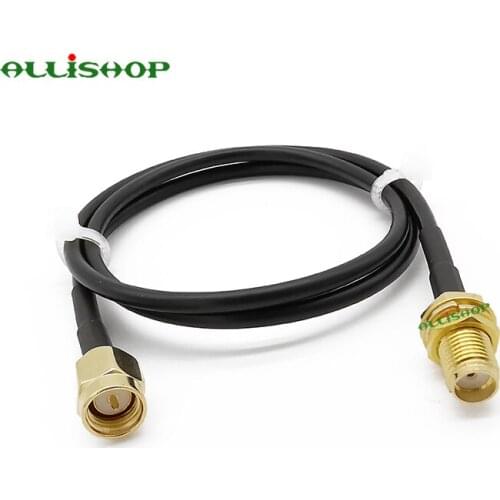 ALLISHOP 3M SMA Male to SMA Female Connector External WiFi Wireless Antenna Extension Cable Free shipping