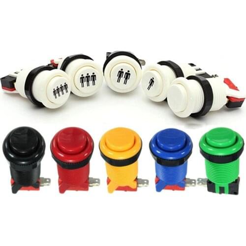 Arcade Push Button Durable Long Switch Multicolor for Multicade MAME Jamma Game 12V