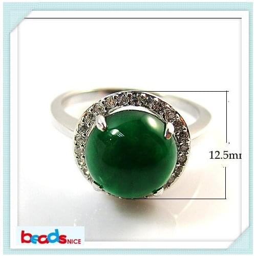 Beadsnice ID26385 silver jewelry wholesale vintage ring of wedding elegant ring with malaysian jade