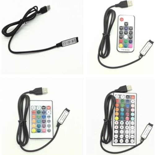 USB Controller DC 5~24V 6A RF Wireless Remote control Dimmer mini 3keys 17/24/44keys For 5050/2835/3528 RGB Led Strips lights