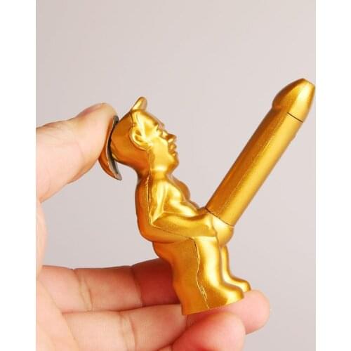 Boutique cylinder metal Windproof Jet Butane Torch Turbo Straight Cigarette cigar pipe Inflatable gas Lighter Accessories