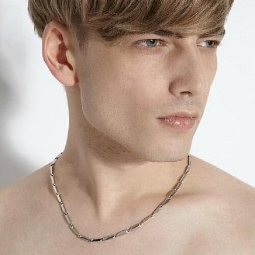 2mm/3mm/4mm 55cm Necklace Titanium Steel Necklace Link Accessories Fashion Men Jewelry Chains X2J3