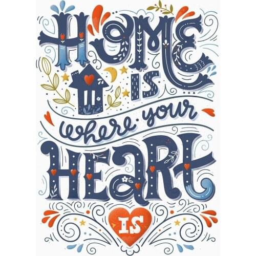 JMINE Div 5D Home Heart Full Diamond Painting cross stitch kits art High Quality Scenic 3D paint by diamonds