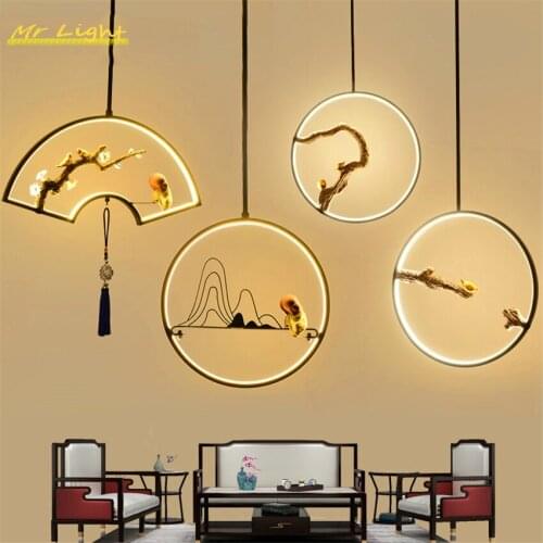Chinese LED Pendant Lights Lighting Modern Asile Corridor Restaurant Hanging Lamp Kitchen Pendant Lamp Home Decor Light Fixtures