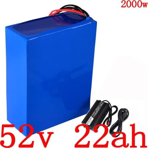 52V lithium battery 52V 20AH electric bike battery 52v electric scooter battery for 48V 1000W 1500W 2000W ebike motor free duty