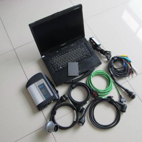 Top-rated mb star diagnostic tool mb sd c4 with software 2021.03v hdd/ssd in cf-52 laptop used computer win7/win10 ready to work