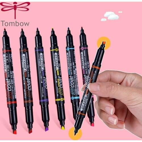 3/10pcs Tombow Highlighter WA-TC Double Marker DIY Graffiti Slant / Round Head Student Stationery Highlighter Set