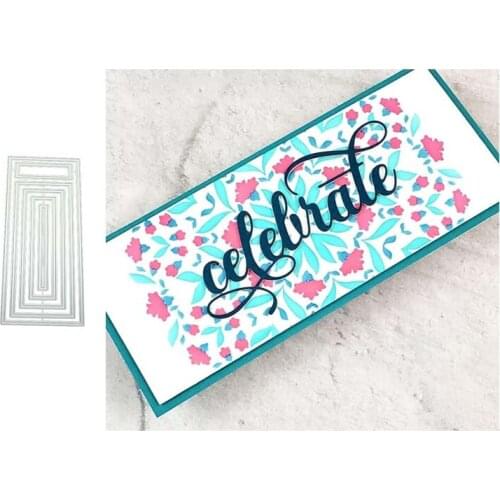 Multiple Rectangular Frame Metal Cutting Dies for Scrapbooking Stencil Knife Mould Blade Punch Model Craft Decoration Template