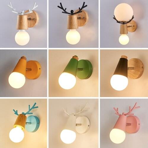 Cute Led Sconce Wall Lights 3 Color Changeable Reading Light 5W Bedroom Atmosphere Lamp Wall Mount Lights