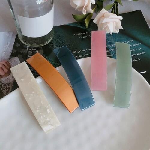 MISANANRYNE Retro Solid Color Hairpin Hairgrips Side Clip Word Clip Girl Elegant Back Head Clip Headdress Korean Hair Accessory