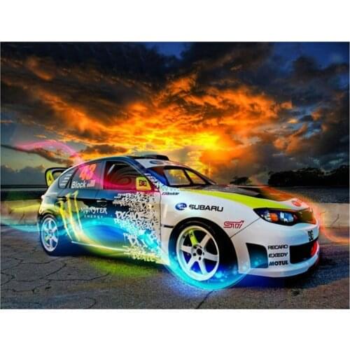 Cartoon Car Diamond Embroidery Icon 5D DIY Diamond Painting Cross Stitch Crystal Mosaic Needlework Home Decorative Painting F500