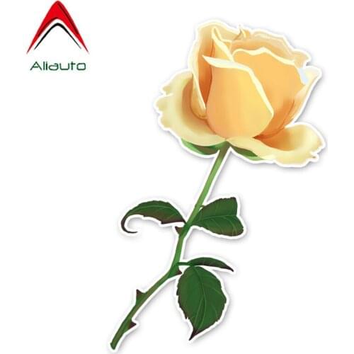 Aliauto Flowers Car Stickers Pretty Roses Accessories Decorative Vinyl Decal for Mercedes W211 Mazda Cx 5 Gti Nissan,16cm*10cm