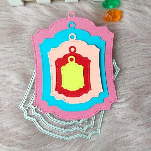 New Five-piece tag metal cutting die mould scrapbook decoration embossed photo album decoration card making DIY handicrafts