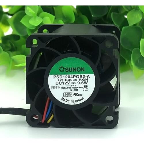 Original PSD1204PQBX-A 4028 4cm 6.0W / 9.60W 12V Wind Air Cooling Fan