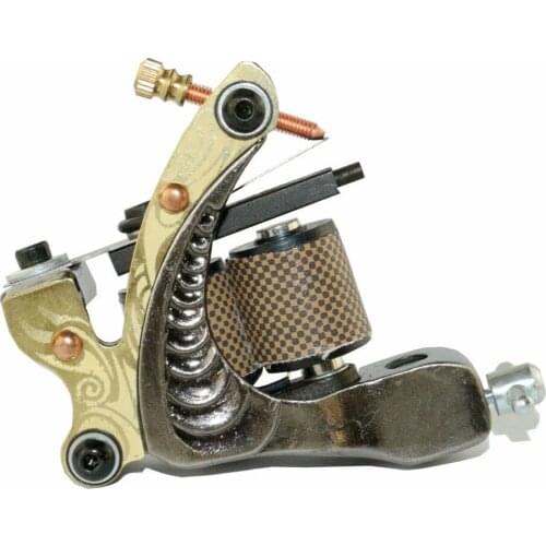 Professional 10 Wrap Coil Handmade Cast Iron Tattoo Machine Gun Liner and Shader Free Shipping TM-773