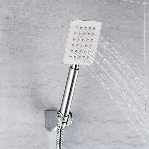 Ultra thin 201 stainless steel pressurized hand spray single function nozzle round square hand-held shower