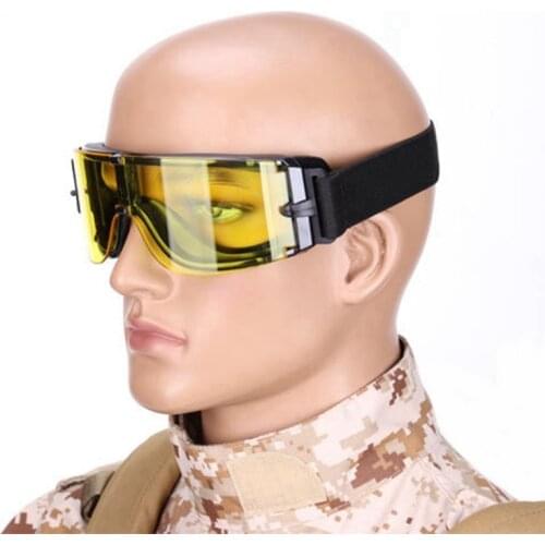 Tactical Military Bulletproof Sun Glasses Outdoor Goggles Shooting Cs Riding Mountaineering Polarized Three Sets Of Lenses