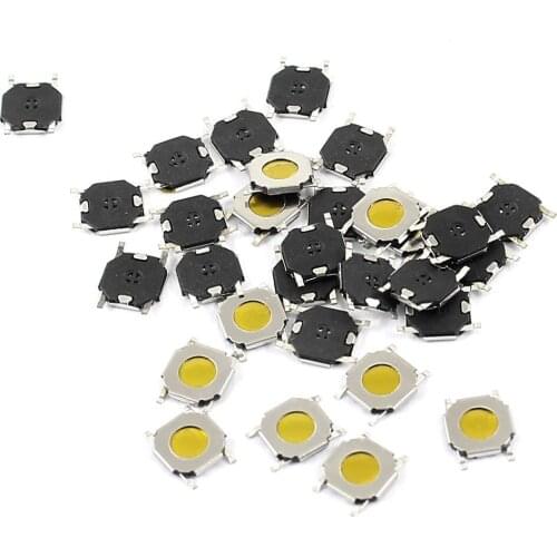 200PCS/LOT 4*4*1.0MM SMD Tact Switch (with lid) button / waterproof copper head 4x4x1