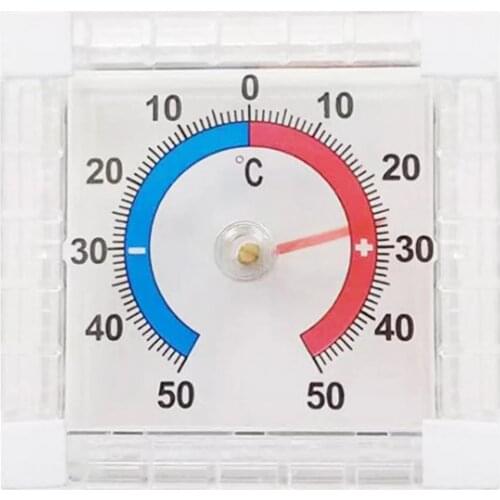 1Pcs Window Indoor Dial Thermometer Outdoor Wall Temperature Gauge for Greenhouse Garden Home Temperature Monitor