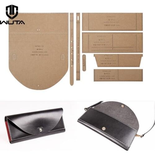 WUTA 962 1Set DIY Leather Clutch Bag Kraft Paper PatternTemplate Small shoulder bag Leather Pattern Set Handcraft 1mm Thick