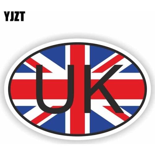 YJZT 14.2CM*9.5CM Creative UK UNITED KINGDOM Flag Car Sticker PVC Decal Accessories 6-0248