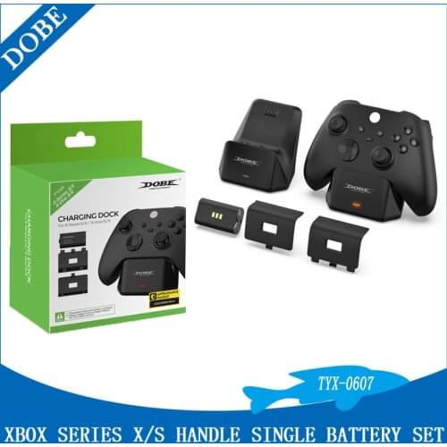 Black Type-C Controller Charger For Xbox Series Xbox One/Xbox Series X/S With TYX-0608 Battery And 2 Battery Cover Included