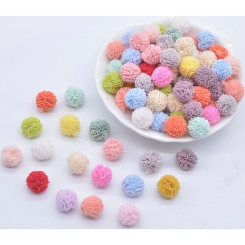 100Pcs 10mm Colorful Elastic Mesh Chiffon Ball for DIY Children Headwear Bow Accessories Handmade Baby Clothes Hat Shoes Decor