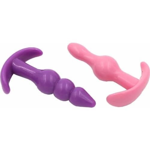 2PCS/SET Silicone Butt Plug Anal Plug Erotic Dildo Anal Sex Toys for Woman Men Gay Prostate Buttplug Adult Sex Products Shop