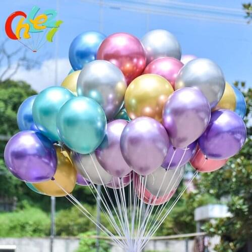 20pcs 5/10/12 inch Metallic Latex Balloons Glossy Pearl Chrome helium Balloon Wedding Birthday Party decor Globos baby shower