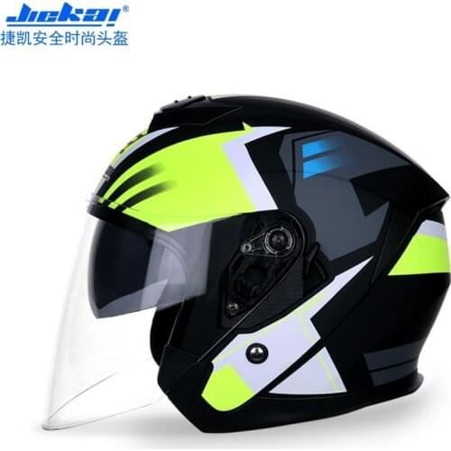 2019 New Knight safety protection JIEKAI Double lens Motorcylce helmet Half Face Motorbike Helmet made of ABS PC lens Visor
