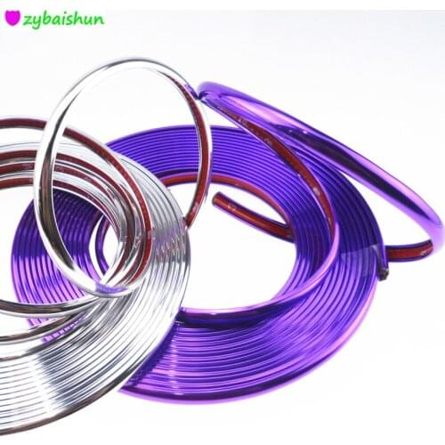 8M Car Hub Trim Decoration Anti-Collision Strip Wheel Rim Plating Protector Ring Wheel Tire Edge Changer Guard Styling Stickers