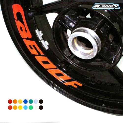 8 X custon inner rim decals wheel reflective sign Stickers stripes FIT HONDA CB600F