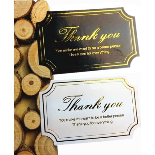 800Pcs Black white hot stamping Thank you sealing sticker Baking DIY Gift Stickers Merry Christmas Packaging free shipping