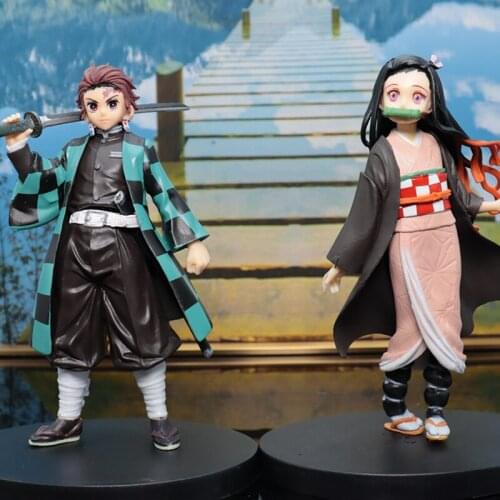 Anime Toy Model Decoration Mouth Flat Nidouko Tanjiro My Wife Zenizu Inosuke Model Decoration