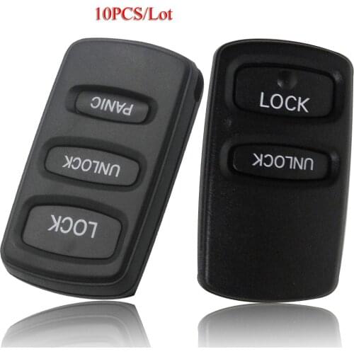 Kutery 10pcs/Lot Key Shell For Mitsubishi Lancer Outlander Galant 2/3Buttons Remote Car Key Case Cover With Uncut Key Blade