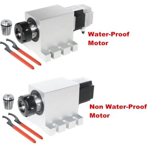 CNC Harmonic drive reducer 4th A Rotary axis with ER32 chuck Speed reducing ratio 50:1 for milling machine