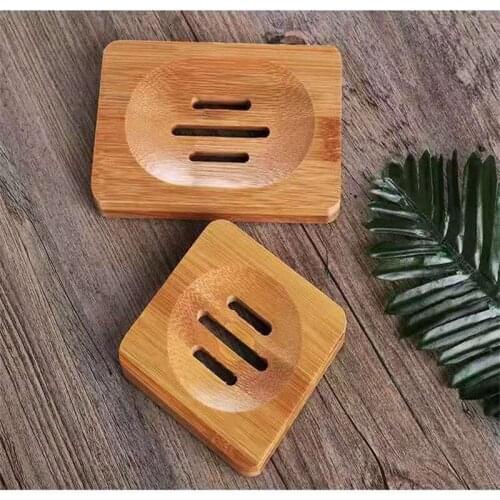 Retro Wooden Bamboo Soap Tray Wooden Soap Holder Soap Rack Plate Box Prevent Mildew Drain Soap Box Bathroom Supplies